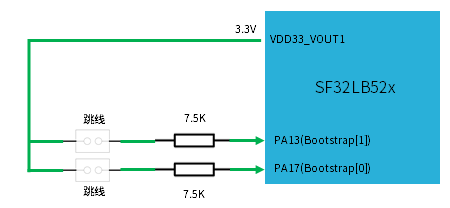 Figure 5.6-1: Bootstrap Pin Recommended Circuit (Battery-Powered Variant)