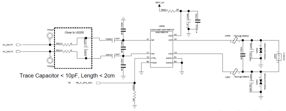 Figure 5.5-3: Analog Audio PA Circuit