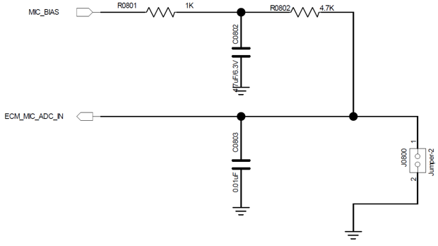 Figure 5.5-2: Analog ECM MIC Single-Ended Input Circuit