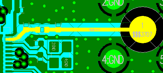 Figure 6.6-4: RF Signal PCB Routing