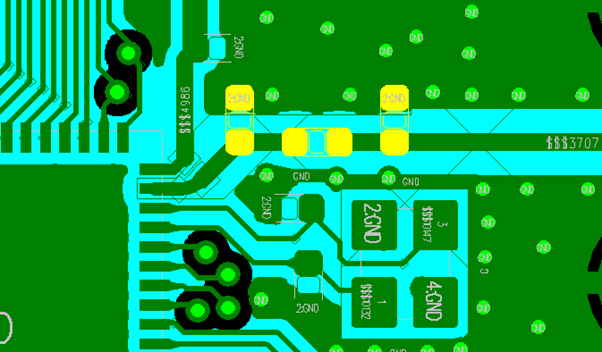 Figure 6.6-2: π-Network and Power Circuit PCB Layout