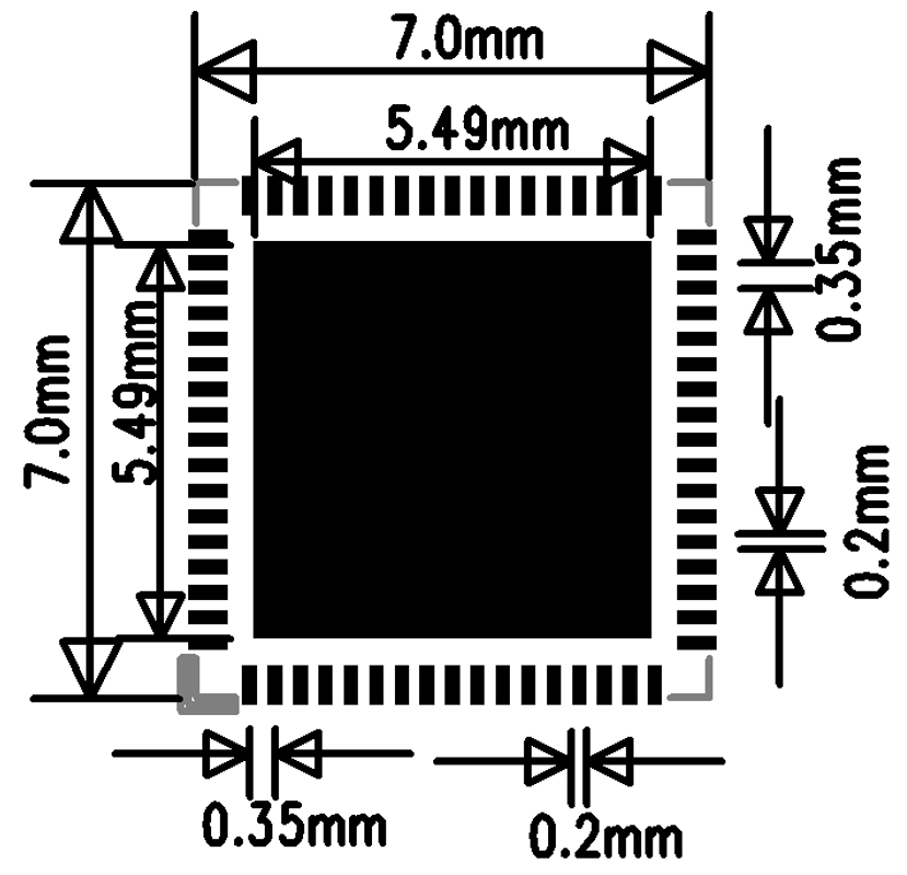 Figure 6.1-2: QFN68L Package Shape