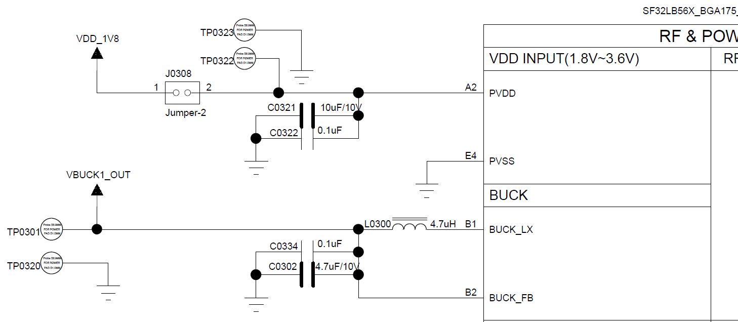 Figure 5.1-4: SF32LB56xV BUCK Reference Circuit
