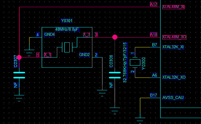 Figure 6.5-2: 48 MHz Crystal Schematic