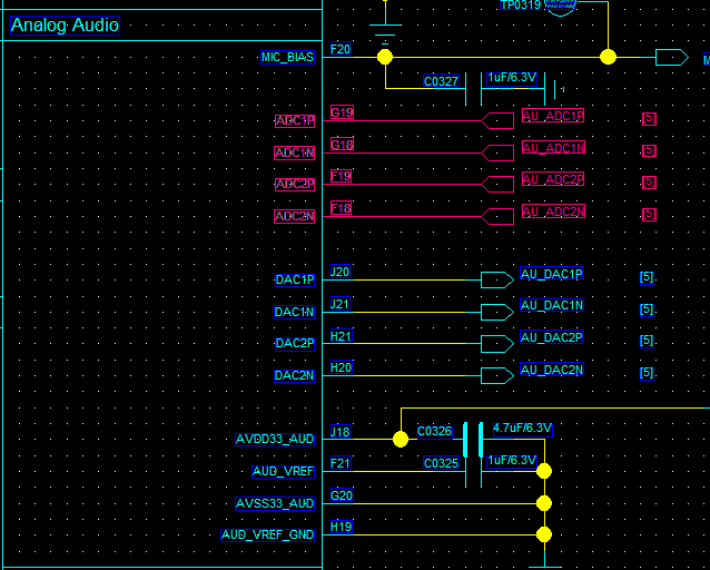 Figure 6.7-3: Analog Audio Input Schematic