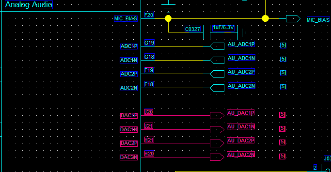 Figure 6.7-5: Analog Audio Output Schematic
