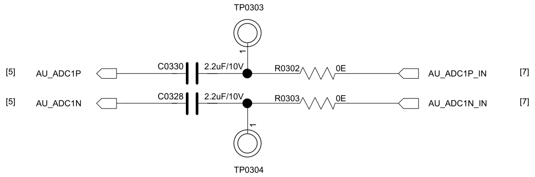 Figure 5.4-1: Differential Analog Audio Input Circuit