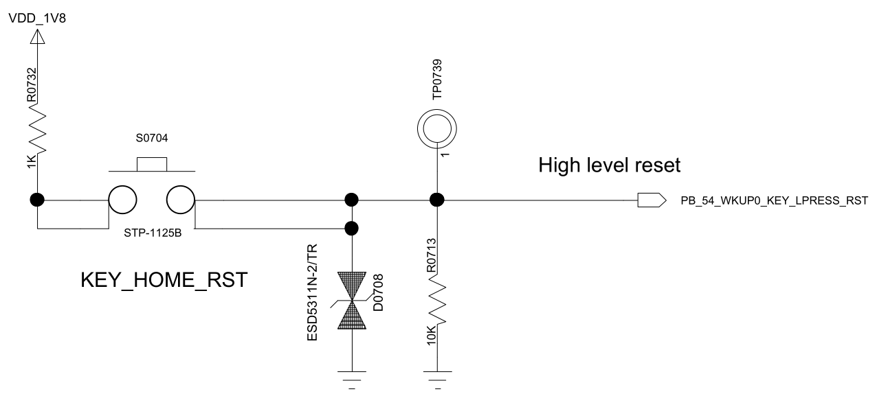 Figure 5.4-8: Power/Reset Button Circuit