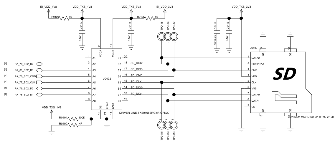 Figure 5.5-4: SD Card Reference Circuit