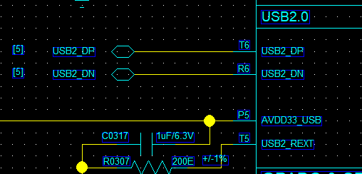 Figure 6.8-1: USB Signal Schematic
