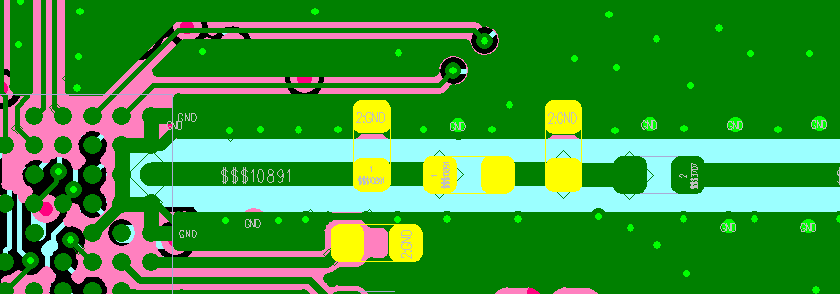 Figure 6.6-2: π-Network and Power Circuit PCB Layout