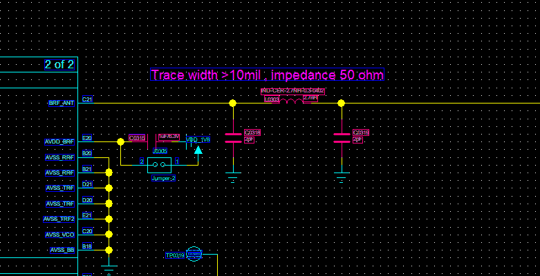 Figure 6.6-1: π-Network and Power Circuit Schematic
