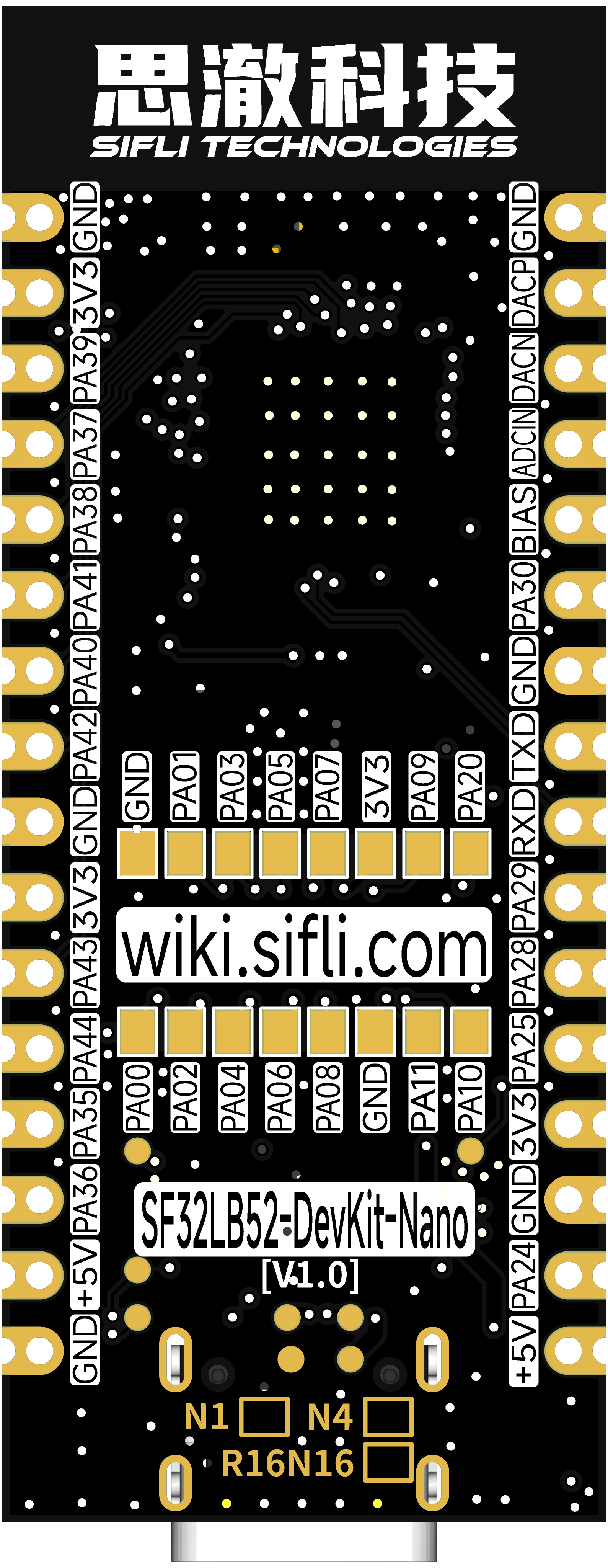 SF32LB52-DevKit-Nano back view