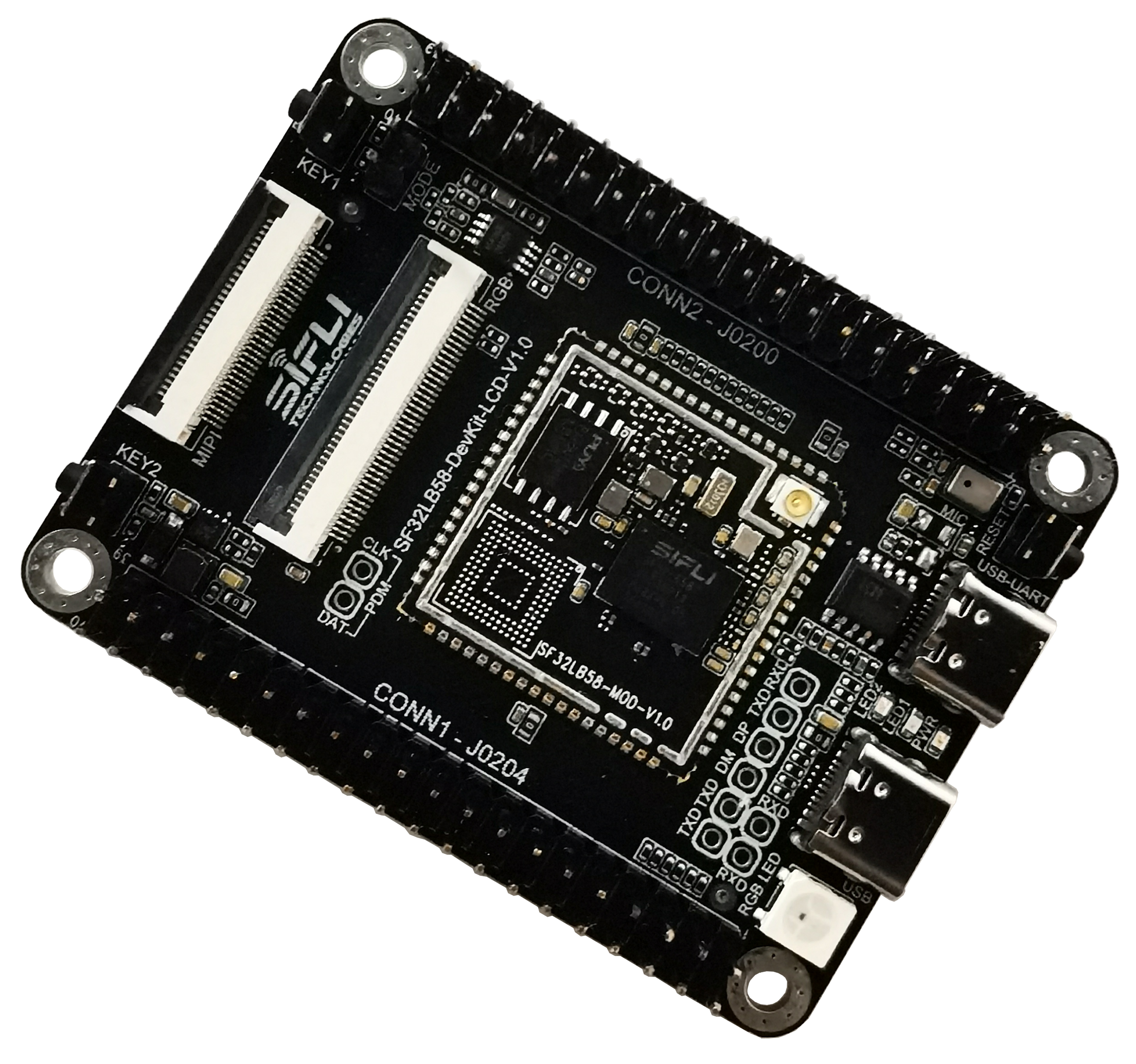 SF32LB58-DevKit-LCD front view