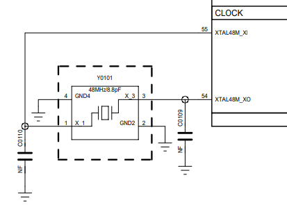 Figure 6.5-2: 48 MHz Crystal Schematic