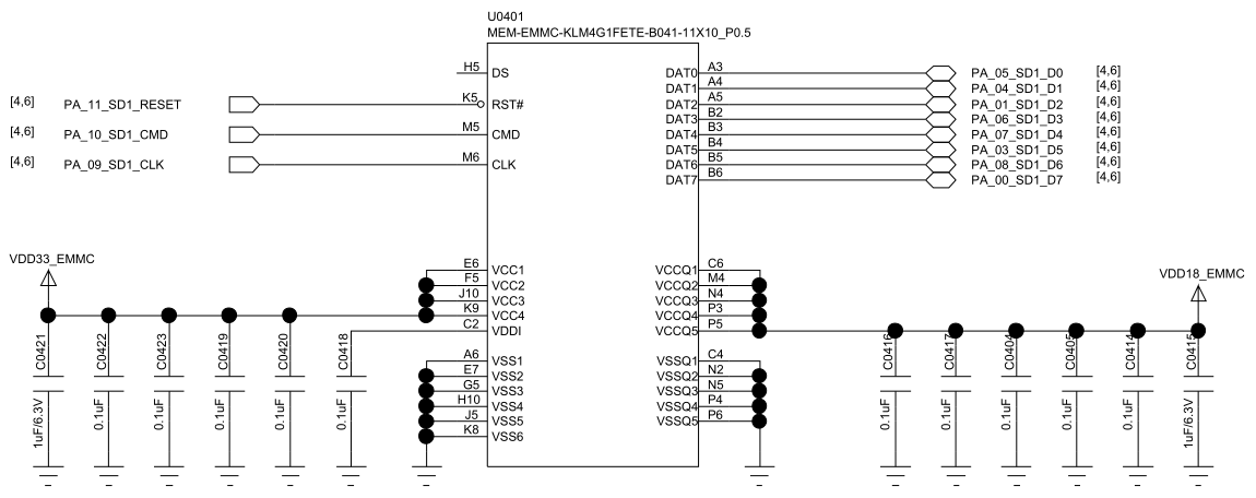 Figure 5.5-2: eMMC Reference Circuit