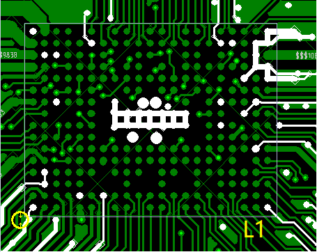 Figure 6.15-1: Top-Layer Ground Signal Beneath the Chip