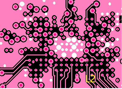 Figure 6.15-2: Second-Layer Ground Signal Beneath the Chip