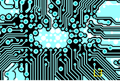Figure 6.15-3: Third-Layer Ground Signal Beneath the Chip
