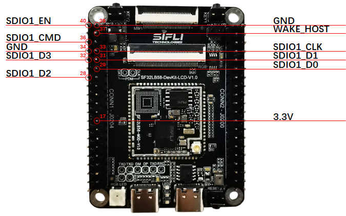 SDIO Wi-Fi wiring reference